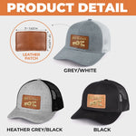 Custom Leather Patch Hat - Personalized Father's Day Birthday Gifts For Dad, Grandpa - Daddy Life Best Life