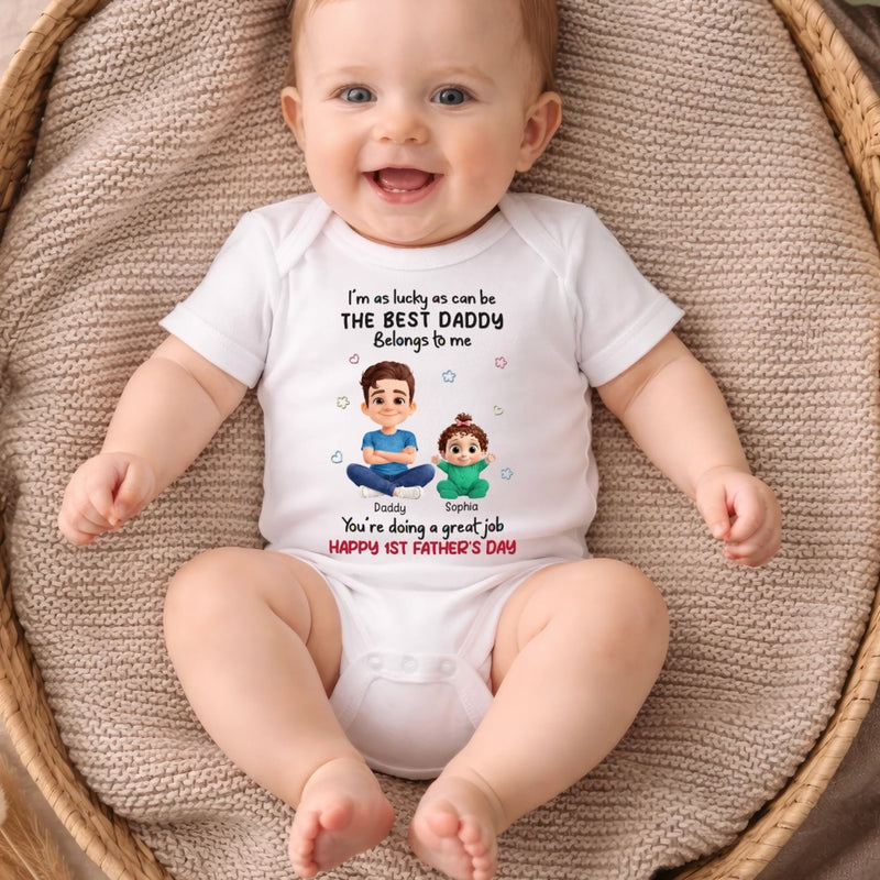 Custom Baby Onesie - Personalized Baby Shower, Gender Reveal Gifts For New Moms, New Dads, New Parents - Tiny Hands, Big Love