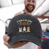 Custom Vintage Washed Denim Baseball Cap - Personalized Mother's Day, Father's Day Gifts For Dog Lovers, Dog Dad And Mom - A Little Fur Everywhere