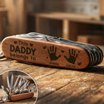 Custom 15-in-1 Pocket Multi Tool - Personalized Father's Day Birthday Gifts For Dad, Grandpa - Grandpa The Real MVP