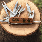 Custom 15-in-1 Pocket Multi Tool - Personalized Father's Day Birthday Gifts For Dad, Grandpa - Grandpa The Real MVP