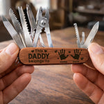 Custom 15-in-1 Pocket Multi Tool - Personalized Father's Day Birthday Gifts For Dad, Grandpa - Grandpa The Real MVP
