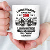 Custom 3D Inflated Effect Printed Mug - Personalized Birthday Gifts For Son - Dad And Son, Forever Team