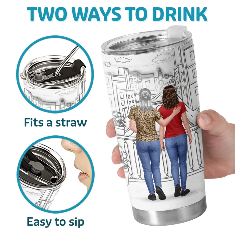 Custom 3D Inflated Effect Printed Tumbler - Personalized Mother's Day Gifts For Daughter - My Daughter, Now A Wonderful Mom
