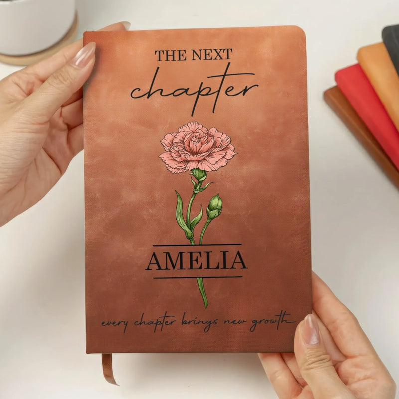 Custom Leather Writing Journal - Personalized Graduation Gifts For Him, Her - Ready For The Next Chapter
