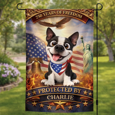 Custom Flag - Personalized America 250th Anniversary Gifts For Dog Lovers, Dog Dad And Mom - Paws Of Freedom