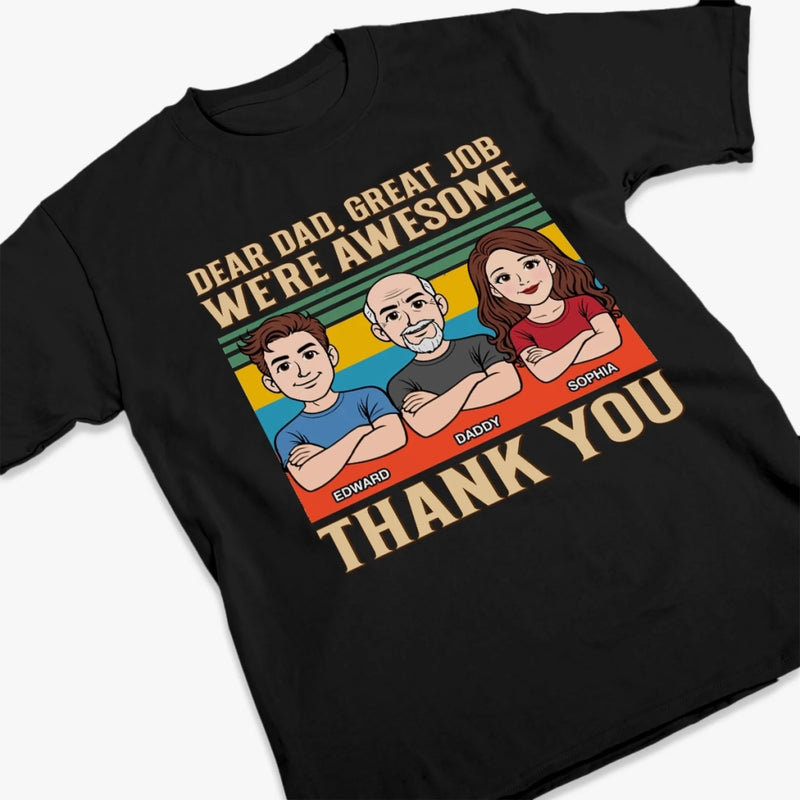 Custom Unisex T-shirt, Premium T-shirt, Hoodie - Personalized Father's Day Birthday Gifts For Dad, Grandpa - Always Be My Hero