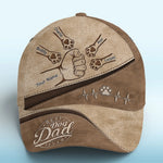 Dogs Leave Paw Prints On Our Hearts - Dog Personalized Custom Hat, All Over Print Classic Cap - Father's Day, Gift For Dad, Dog Lovers