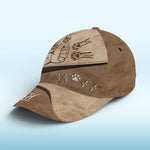 Dogs Leave Paw Prints On Our Hearts - Dog Personalized Custom Hat, All Over Print Classic Cap - Father's Day, Gift For Dad, Dog Lovers