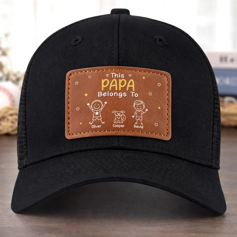 Custom Leather Patch Hat - Personalized Father's Day Birthday Gifts For Dad, Grandpa - Grandpa Knows Best Always
