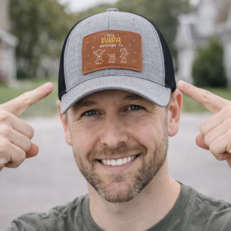 Custom Leather Patch Hat - Personalized Father's Day Birthday Gifts For Dad, Grandpa - Grandpa Knows Best Always