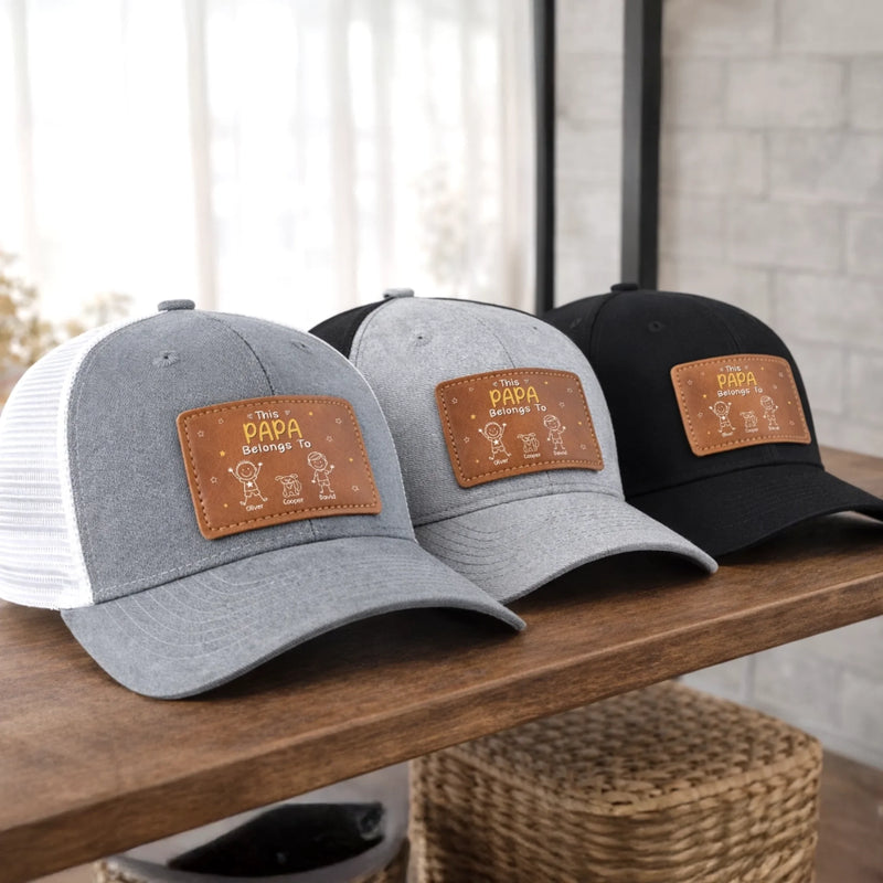 Custom Leather Patch Hat - Personalized Father's Day Birthday Gifts For Dad, Grandpa - Grandpa Knows Best Always