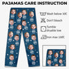 Custom Photo Pajama Pants - Personalized Mother's Day, Father's Day Gifts For Mom, Grandma, Dad, Grandpa - Family Love Never Sleeps Ever