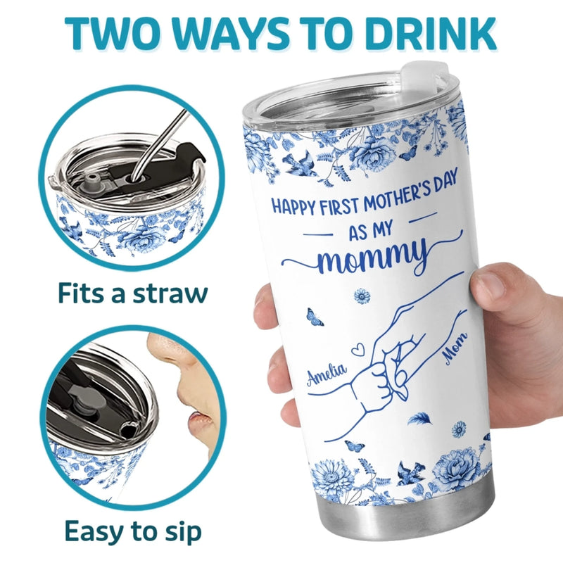 Custom Tumbler - Personalized Mother's Day, Baby Shower, Gender Reveal Gifts For New Moms, Wife, Daughter - The Beginning Of Mommy Magic