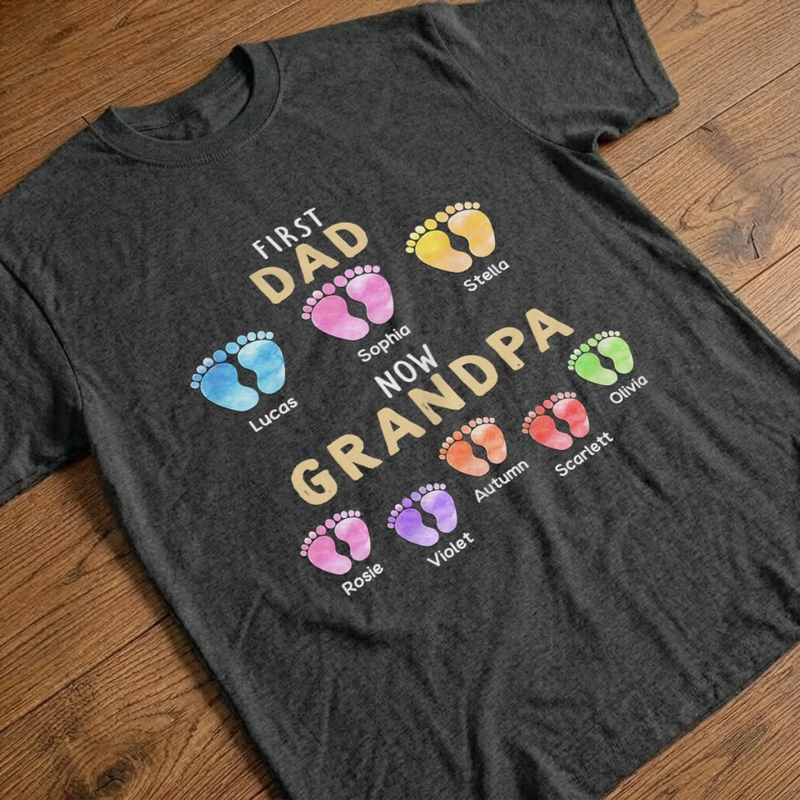 Custom Unisex T-shirt, Premium T-shirt, Hoodie - Personalized Father's Day Birthday Gifts For Dad, Grandpa - First Dad, Forever Hero