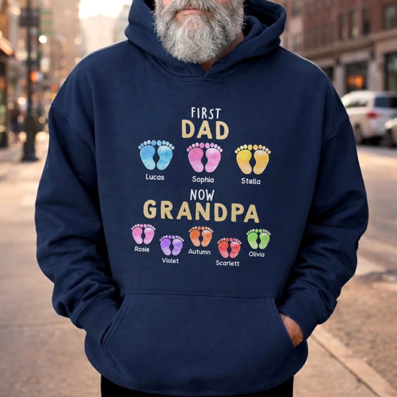 Custom Unisex T-shirt, Premium T-shirt, Hoodie - Personalized Father's Day Birthday Gifts For Dad, Grandpa - First Dad, Forever Hero
