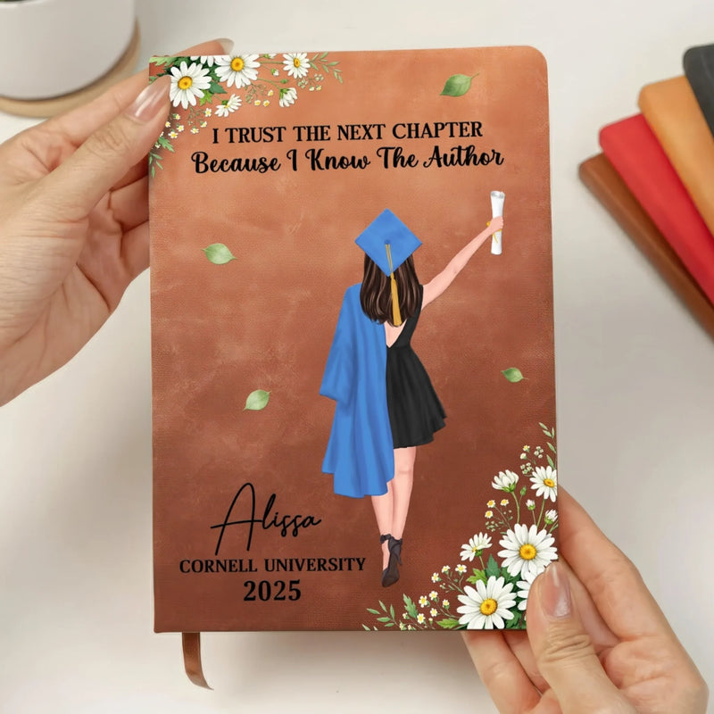 Custom Leather Writing Journal - Personalized Graduation Gifts For Him, Her - Start Strong, Finish Proud