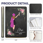 Custom Leather Writing Journal - Personalized Graduation Gifts For Him, Her - Start Strong, Finish Proud