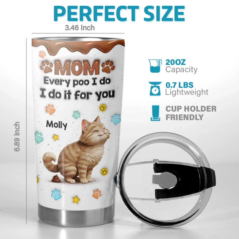 Custom 3D Inflated Effect Printed Tumbler - Personalized Birthday Gifts For Cat Lovers, Cat Mom And Dad - Hope You Love My Gift