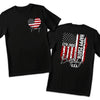 Custom Back And Front Printed Unisex T-shirt - Personalized America 250th Anniversary Gifts For Men And Women - We Love Freedom