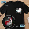 Custom Back And Front Printed Unisex T-shirt - Personalized America 250th Anniversary Gifts For Men And Women - We Love Freedom