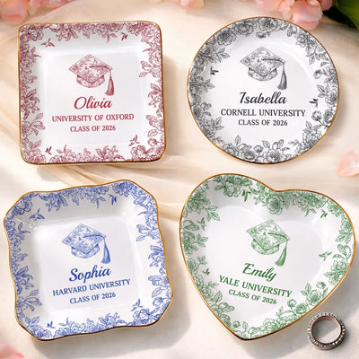 Custom Full-Print Jewelry Dish - Personalized Graduation Gift For Him, Her - A Milestone Worth Remembering