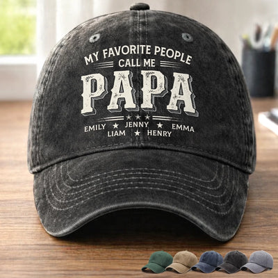 Custom Vintage Washed Denim Baseball Cap - Personalized Father's Day Birthday Gifts For Dad, Grandpa - Grandpa Never Outdated