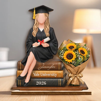 Custom 2-Layered Wooden Plaque - Personalized Graduation Gift For Her - Not Just A Moment, A Milestone