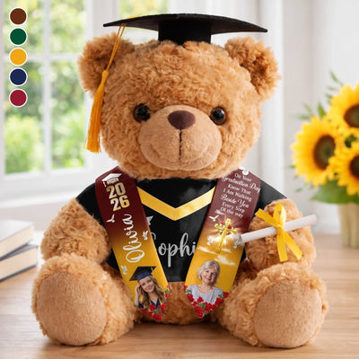 Custom Photo Graduation Teddy Bear - Personalized Memorial Sympathy Graduation Gifts For Him, Her - In Loving Memory, I Graduate For You