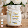 Custom Flower Vase With Ribbon - Personalized Retirement Gifts For Women, Men - Cheers To The Next Chapter