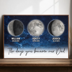 Custom Horizontal Poster - Personalized Father's Day Gifts For Dad, Grandpa - Fatherhood Written In The Stars