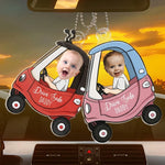 Custom Photo Acrylic Car Ornament - Personalized  Funny Gifts For Best Friends, Family - Tiny Copilot On Duty
