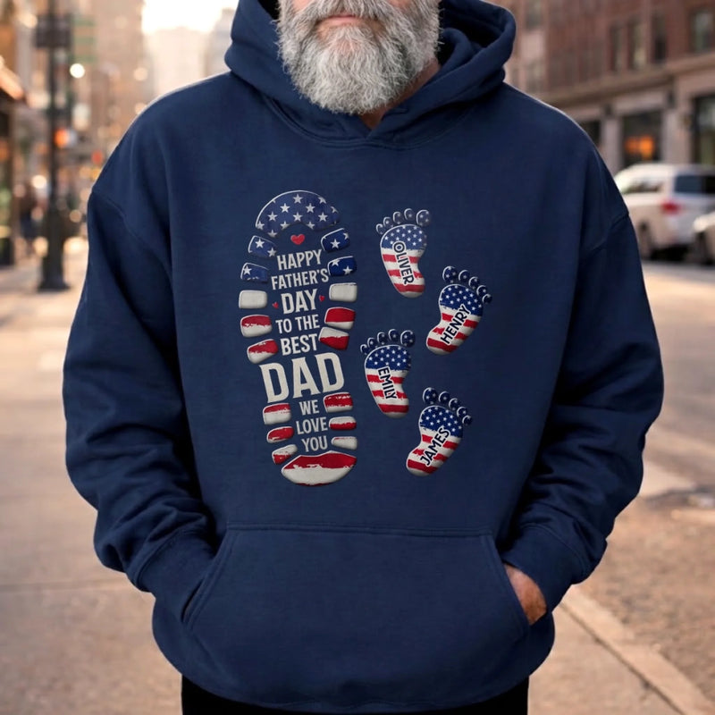 Custom Unisex T-shirt, Premium T-shirt, Hoodie - Personalized America 250th Anniversary Father's Day Birthday Gifts For Dad, Grandpa - Grandpa The Legend Lives