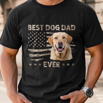 Custom Photo Unisex T-shirt, Premium T-shirt, Hoodie - Personalized Father's Day Birthday Gifts For Dad, Grandpa, Dog Cat Lovers, Dog Dad - Ultimate Dog Dad