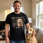 Custom Photo Unisex T-shirt, Premium T-shirt, Hoodie - Personalized America 250th Anniversary Father's Day Gifts For Dad, Dog Lovers, Dog Dad - Ultimate Dog Dad