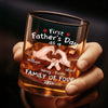 Custom Whiskey Glass - Personalized Father's Day Gifts For New Dad, Wine, Bourbon, Whiskey Lovers - New Dad, New Adventures
