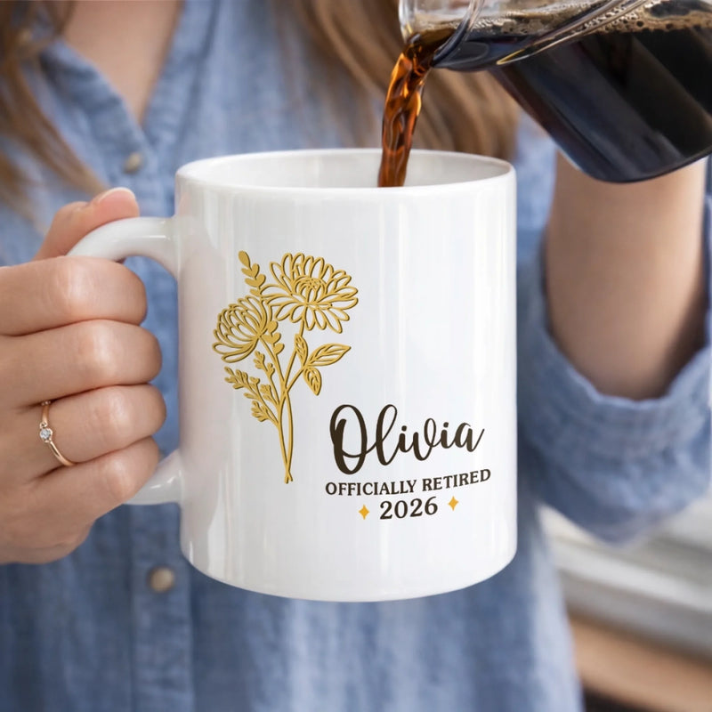 Custom Mug - Personalized Retirement Gifts For Women, Men - Cheers To No More Mondays