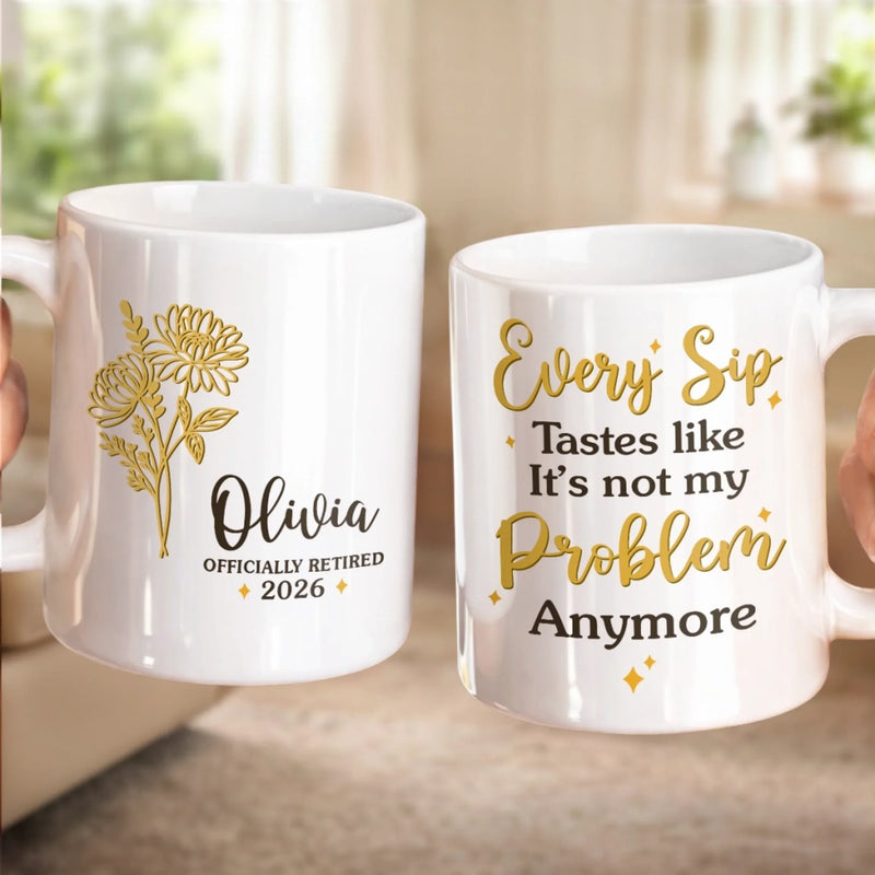 Custom Mug - Personalized Retirement Gifts For Women, Men - Cheers To No More Mondays