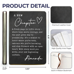 Custom Leather Writing Journal - Personalized Retirement Gifts For Women, Men - Write The Life You Want