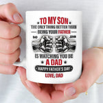 Custom Mug - Personalized Father's Day Birthday Gifts For Son - Watching You Be A Dad