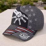 Custom Hat, All Over Print Classic Cap - Personalized America 250th Anniversary Father's Day Birthday Gifts For Dad, Grandpa - Dad’s Power Comes From Love