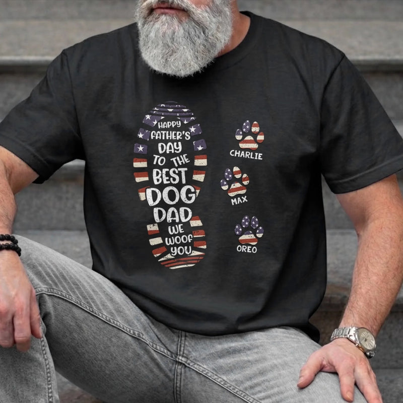 Custom Unisex T-shirt, Premium T-shirt, Hoodie - Personalized Father's Day Birthday Gifts For Dad, Grandpa, Dog Lovers, Dog Dad - To The Best Dog Dad Ever