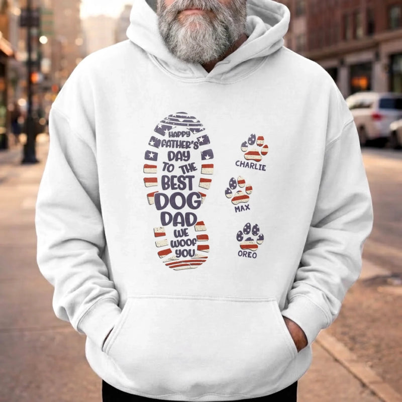 Custom Unisex T-shirt, Premium T-shirt, Hoodie - Personalized Father's Day Birthday Gifts For Dad, Grandpa, Dog Lovers, Dog Dad - To The Best Dog Dad Ever