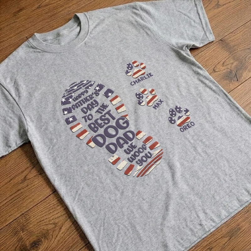 Custom Unisex T-shirt, Premium T-shirt, Hoodie - Personalized Father's Day Birthday Gifts For Dad, Grandpa, Dog Lovers, Dog Dad - To The Best Dog Dad Ever