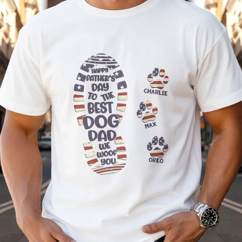 Custom Unisex T-shirt, Premium T-shirt, Hoodie - Personalized Father's Day Birthday Gifts For Dad, Grandpa, Dog Lovers, Dog Dad - To The Best Dog Dad Ever