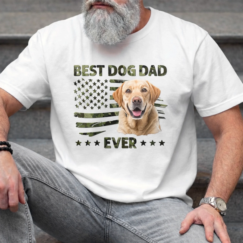 Custom Unisex T-shirt, Premium T-shirt, Hoodie - Personalized America 250th Anniversary Father's Day Birthday Gifts For Dad, Grandpa, Dog Cat Lovers, Dog Dad - Proud Dog Dad Always