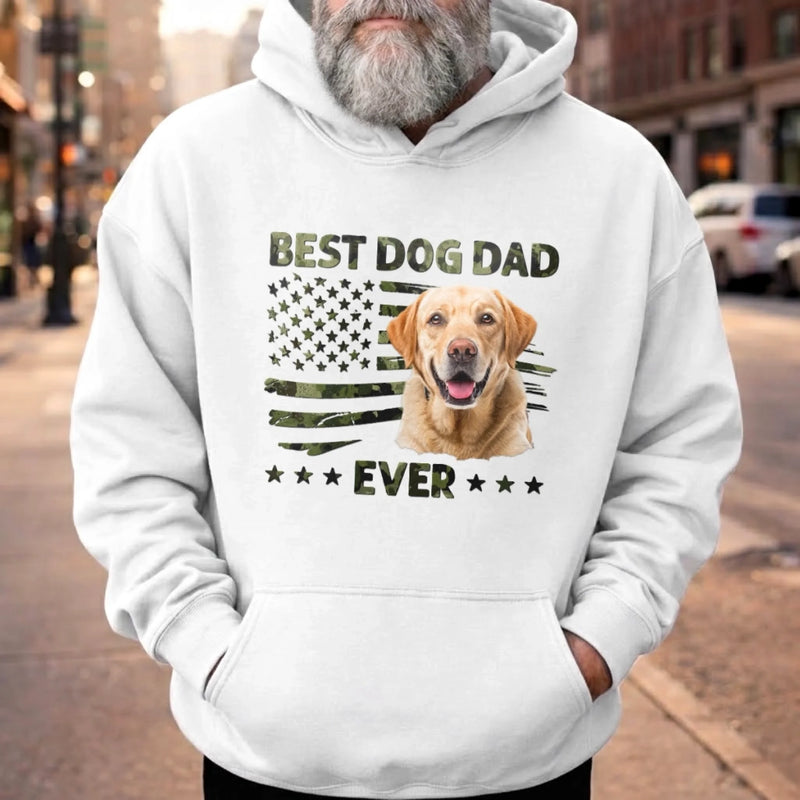 Custom Unisex T-shirt, Premium T-shirt, Hoodie - Personalized America 250th Anniversary Father's Day Birthday Gifts For Dad, Grandpa, Dog Cat Lovers, Dog Dad - Proud Dog Dad Always