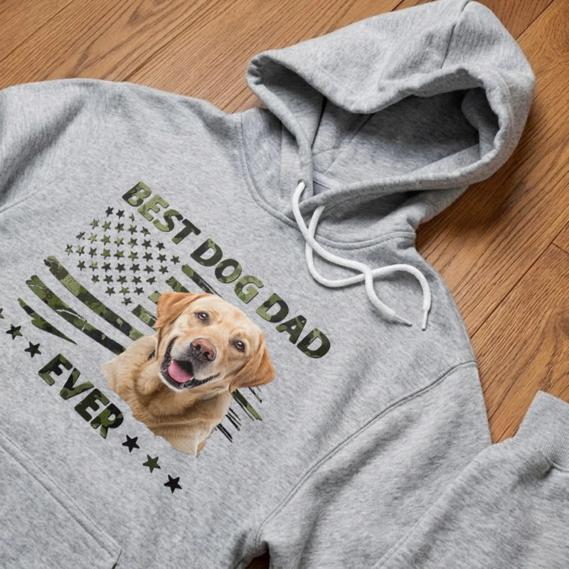 Custom Unisex T-shirt, Premium T-shirt, Hoodie - Personalized America 250th Anniversary Father's Day Birthday Gifts For Dad, Grandpa, Dog Cat Lovers, Dog Dad - Proud Dog Dad Always