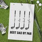 Custom Golf Towel - Personalized Father's Day Birthday Golf Gifts For Dad, Grandpa - Swing, Smile, Repeat