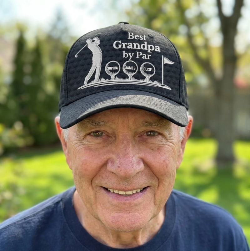 Custom Hat, All Over Print Classic Cap - Personalized Birthday Golf Gifts For Dad, Grandpa - Golf Days With Dad